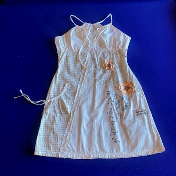 Banana Moon (Luxury Line) Sleeveless White With Designs Dress Womens Size Small - Picture 1 of 5